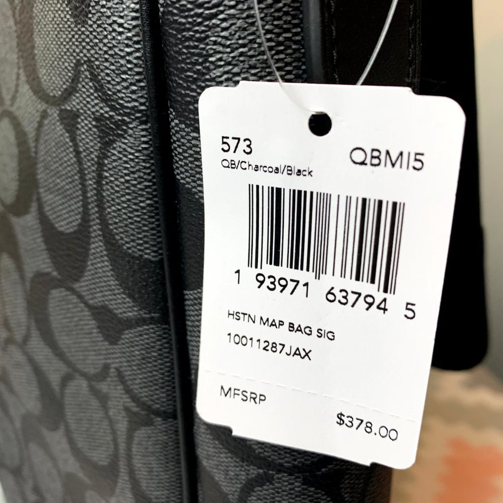 COACH HOUSTON MAP BAG IN SIGNATURE BLACK L… - Picture 5 of 5